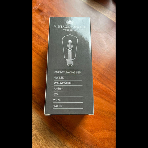 Vintage LED Filament Bulb - 4W Dimmable E27 Edison Light Bulb (1 Pack) - Clearance