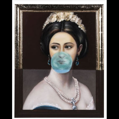 Bubble Gum Regency Lady Painting Picture