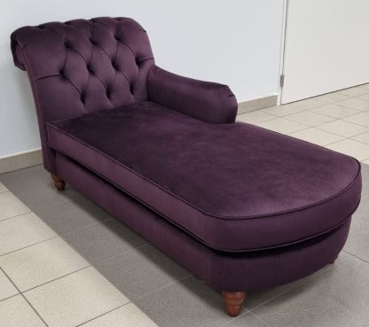 Bertie Chaise in Purple Plum Velvet - Clearance