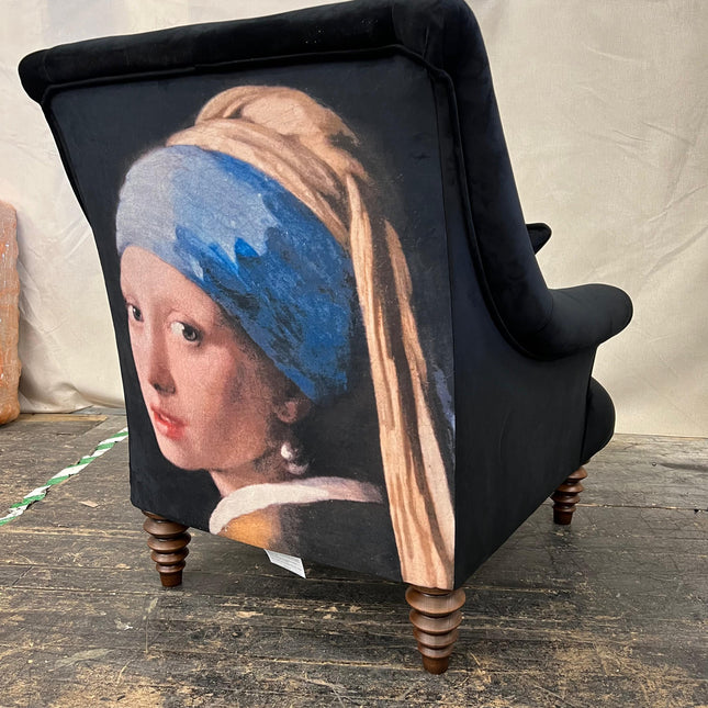 Osborn Armchair in Girl with The Pearl Earring & Plush Ebony