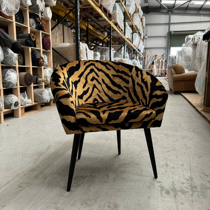 Peter Dining Chair in Zebra Gold