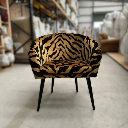 Peter Dining Chair in Zebra Gold