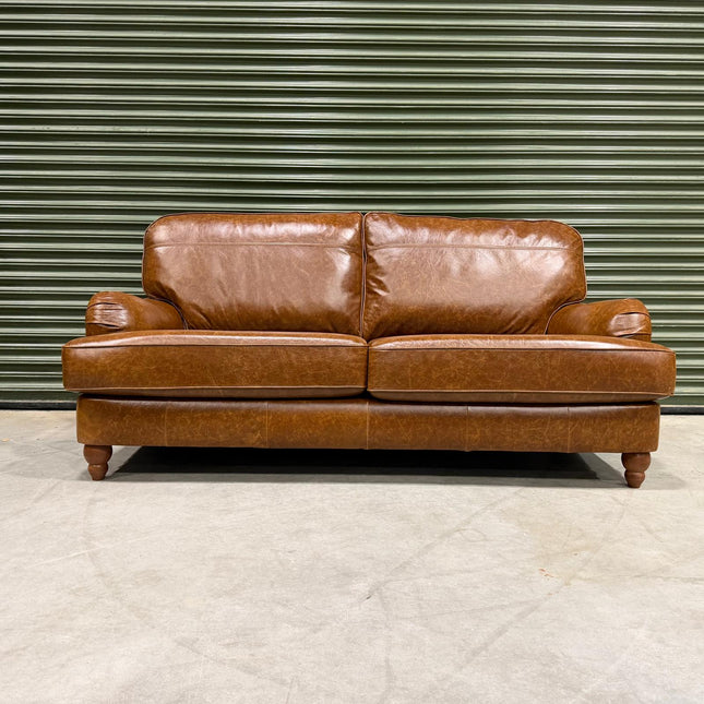 Charles 3 Seater in Cuba Tan Leather - Ex Display
