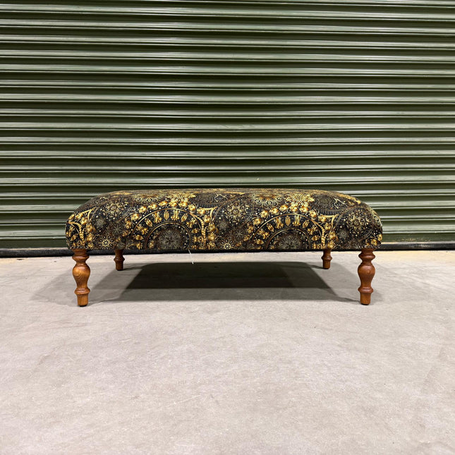 Selfridges Deluxe Footstool in Celestial Gilded Velvet - Ex Display