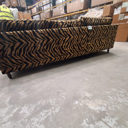 Dopamine Left Hand Facing Chaise in Zebra Gold - Factory Seconds