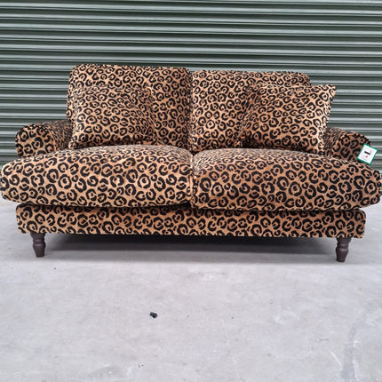 Dopamine 2 Seater Sofa in Leopard Gold Velvet- Factory Seconds
