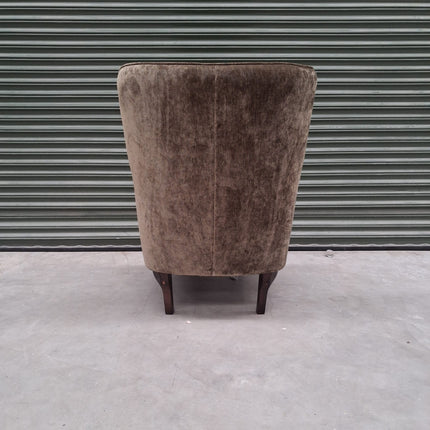 Empire Chair in Derwent Olive Velvet - Clearance