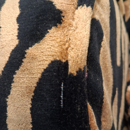 Dopamine Loveseat Snuggler in Zebra Gold Velvet - Factory Seconds