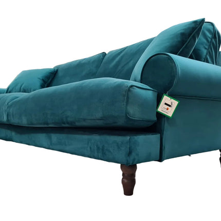 Dopamine 4 Seater in Plush New Teal Velvet - Clearance