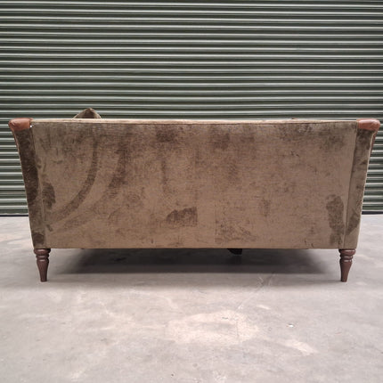 Armitage 3 Seater Sofa in Derwent Olive and Saddle Tan Leather- Ex Display