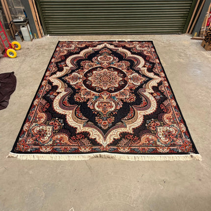 Extra Large Rug Black Moonflower - Ex Display