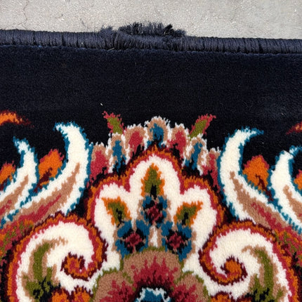 Extra Large Rug Black Moonflower - Ex Display