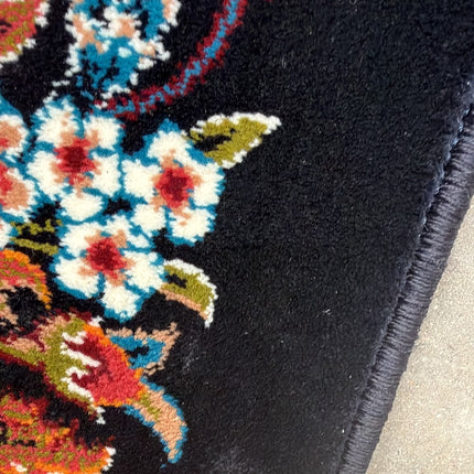 Extra Large Rug Black Moonflower - Ex Display