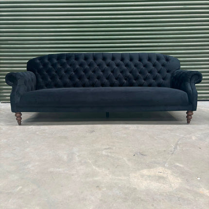 Mayfair 4 Seater in Black Ebony Plush Velvet - Ex Display