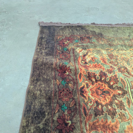 Extra Large Rug Distressed Moss Green - Ex Display