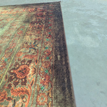 Extra Large Rug Distressed Moss Green - Ex Display