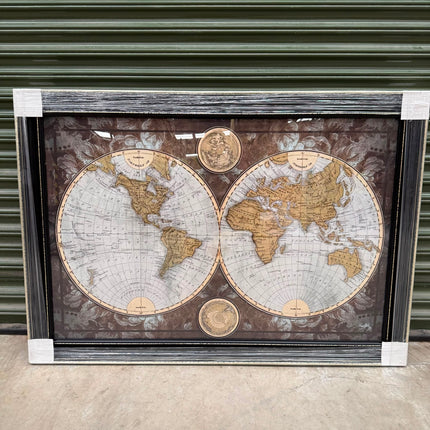 World Map Wall Art- Ex Display