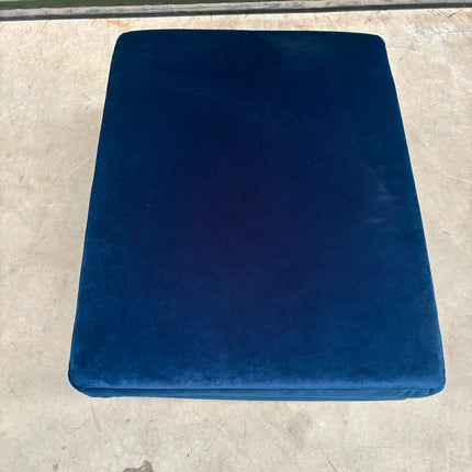 Verity Footstool in Navy Orbit  Velvet- Clearance