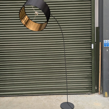 Black Gold Arc Floor Lamp - Ex Display