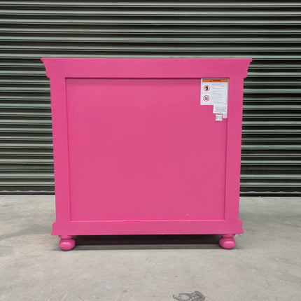 Hot Pink Mirrored Cabinet - The Pink Duchess - Ex Display