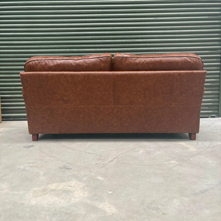 Charles 3 Seater Sofa in Cuba Tan Leather - Ex Display