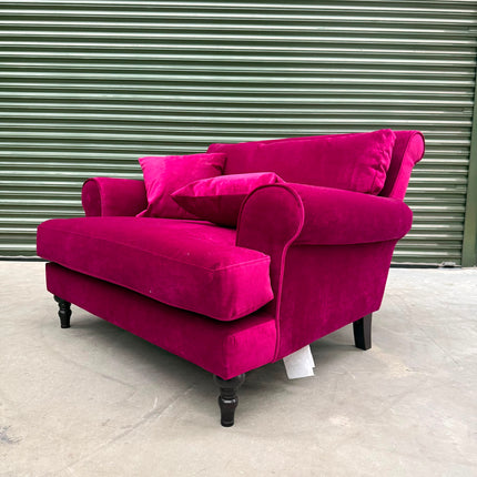 Hartington Loveseat Snuggler Sofa in Richmond Glamour - Ex Display