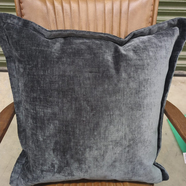 Large Hepburn 60cm X 60cm Scatter Cushion in Kairo Charcoal- Clearance