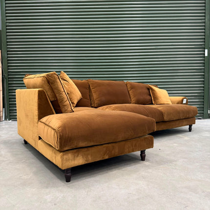 Dopamine Left Hand Facing Chaise in Opulence Bronze - Ex Display