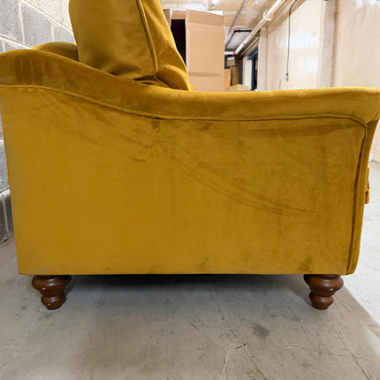 Bugsby 2 Seater Sofa in Plush Mustard Velvet - Ex Display
