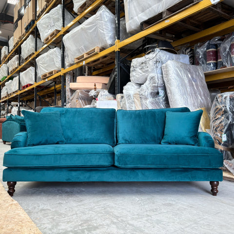 Albert 4 Seater Plush New Teal - Clearance