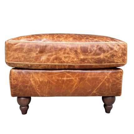 Benji Footstool in Leather