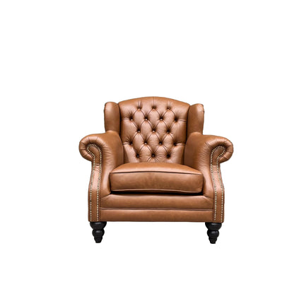 Bertie Armchair Wingback in Leather