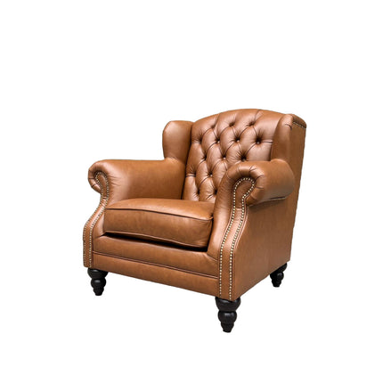 Bertie Armchair Wingback in Leather