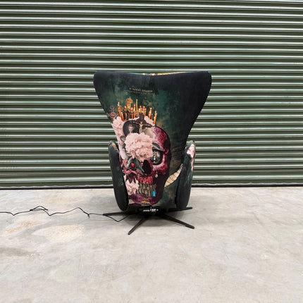 Fama Mondrian Recliner Armchair Motorized Chaos Skull - Clearance