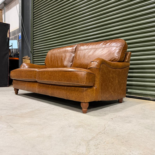 Charles 3 Seater in Cuba Tan Leather - Ex Display
