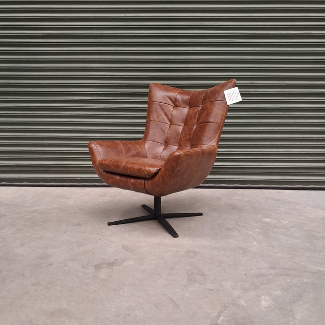 Austin Egg Chair in Gotzy Leather - Factory Seconds