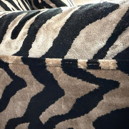 Bugsby 3 Seater Sofa in Cream Tiger Velvet - Factory Seconds