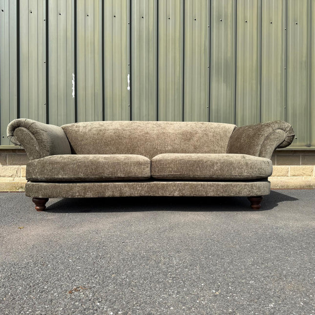 Oliver 4 Seater Sofa in Green Khaki Eddy Velvet - Ex Display