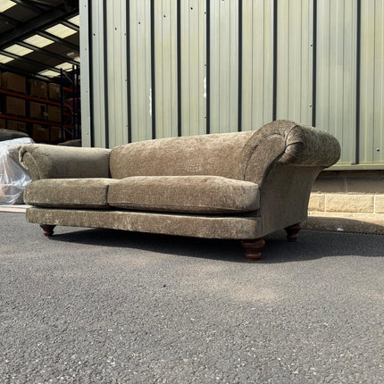 Oliver 4 Seater Sofa in Green Khaki Eddy Velvet - Ex Display