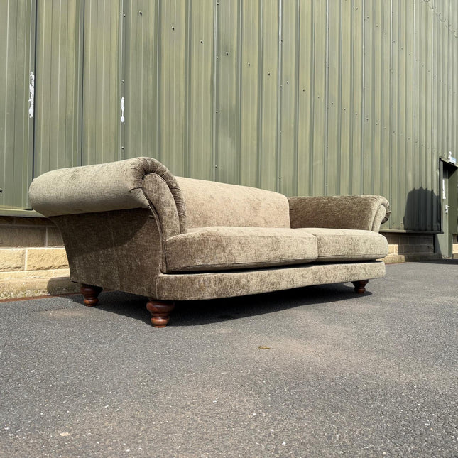 Oliver 4 Seater Sofa in Green Khaki Eddy Velvet - Ex Display