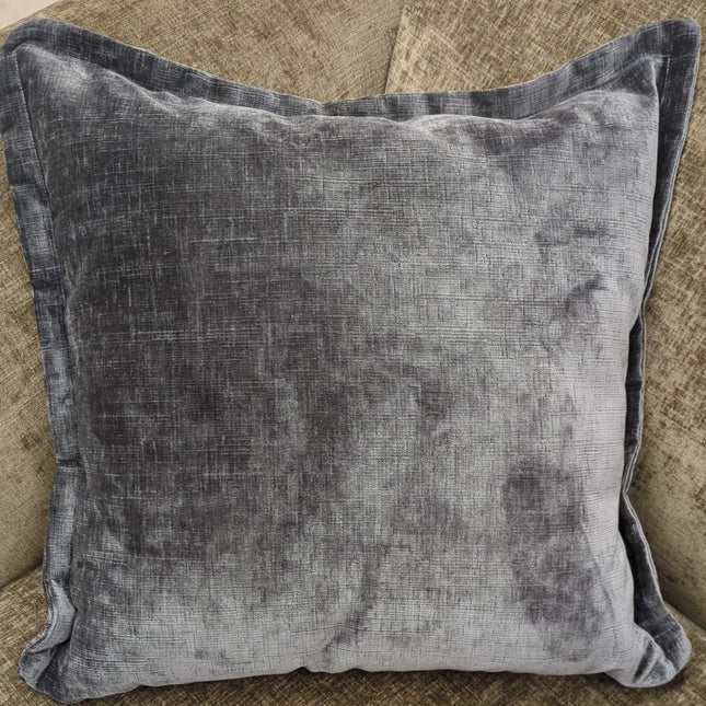 Hepburn 40cm x 40cm Scatter Cushion in Kairo Charcoal - Clearance
