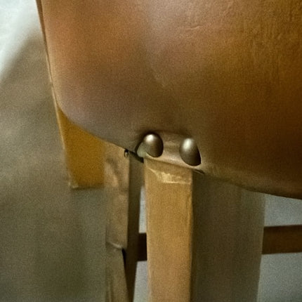 Highland Curved Chesterfield Bar Stool in Leather - Factory Seconds
