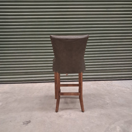 Riley Chesterfield Bar Stool in Dark Green Leather - Ex Display