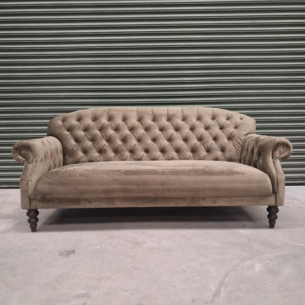 Mayfair 3 Seater Sofa in Plush Khaki - Ex Display