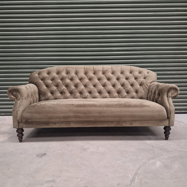Mayfair 3 Seater Sofa in Plush Khaki - Ex Display