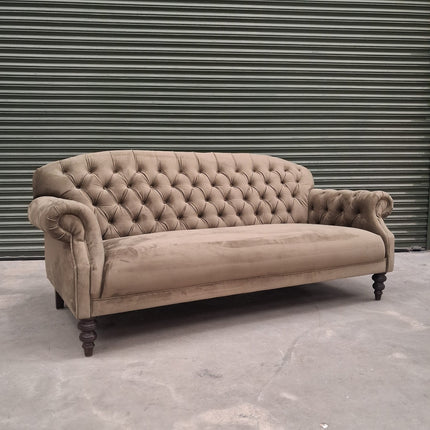 Mayfair 3 Seater Sofa in Plush Khaki - Ex Display
