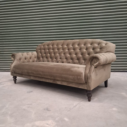 Mayfair 3 Seater Sofa in Plush Khaki - Ex Display