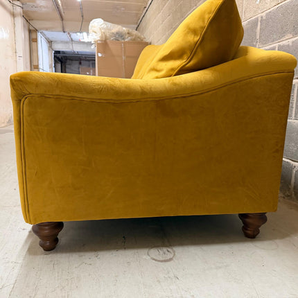 Bugsby 2 Seater Sofa in Plush Mustard Velvet - Ex Display