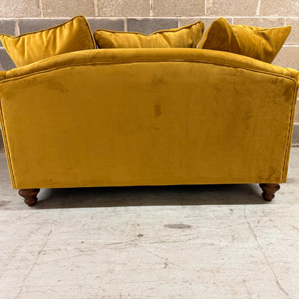 Bugsby 2 Seater Sofa in Plush Mustard Velvet - Ex Display