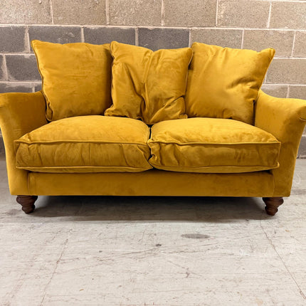 Bugsby 2 Seater Sofa in Plush Mustard Velvet - Ex Display